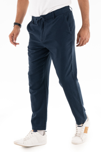 LINEN BLEND TROUSERS