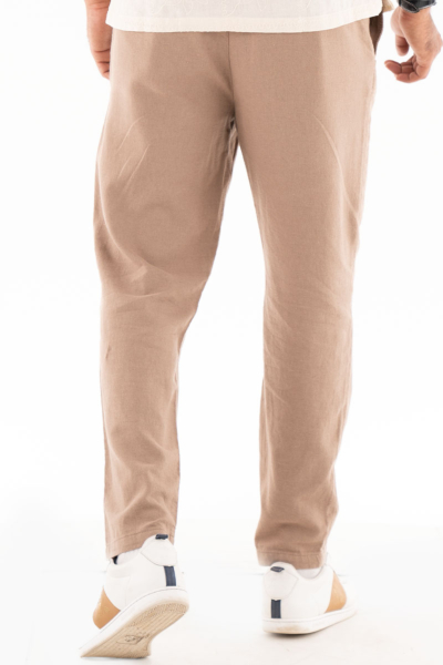 LINEN BLEND TROUSERS 