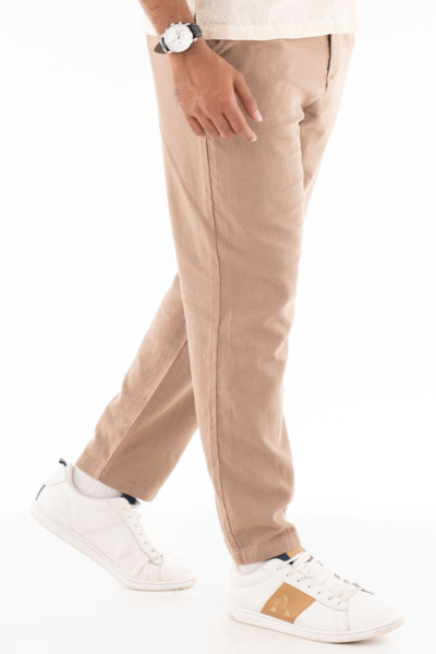 LINEN BLEND TROUSERS 