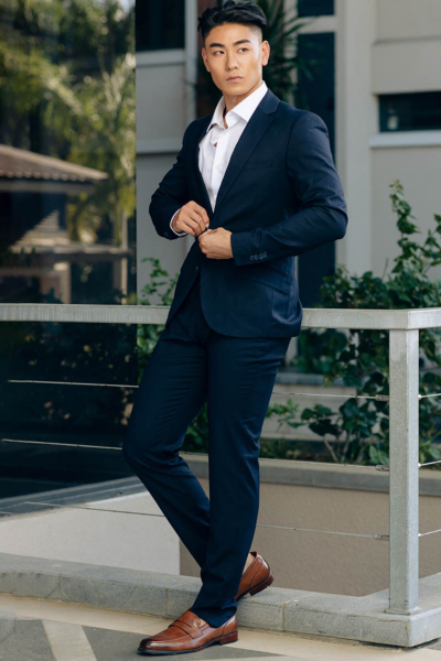 SLIM FIT SUIT TROUSERS