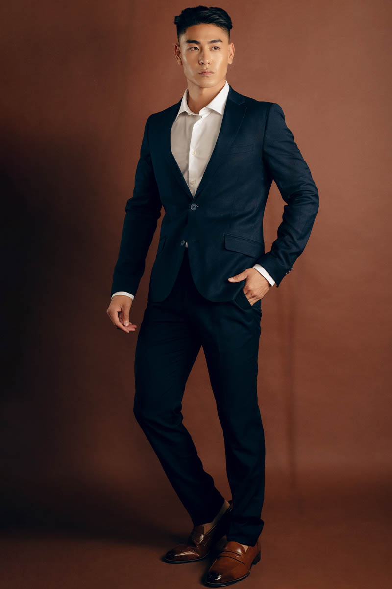 SLIM FIT SUIT TROUSERS